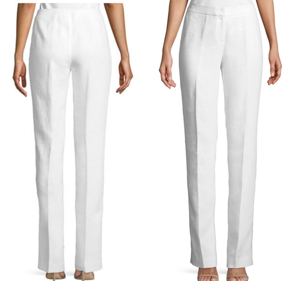 Lafayette 148 New York Pants - Lafayette 148 New York White Linen Pants Size 12